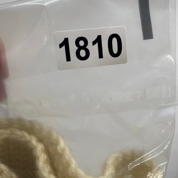 Vintage K-Mart Made In Japan Hat Crochet Knit Cream Acrylic - Picture 7 of 7